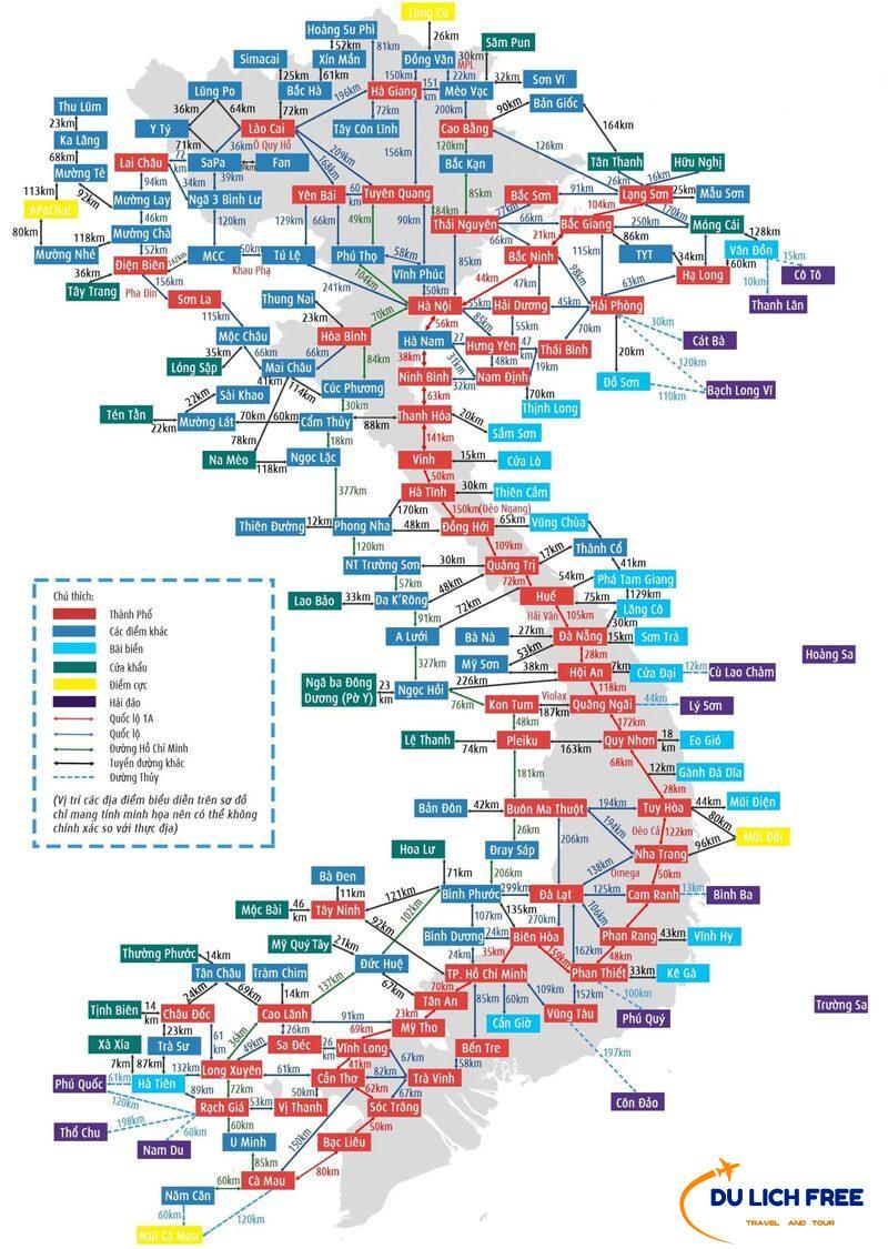 Bản đồ du lịch Việt Nam 