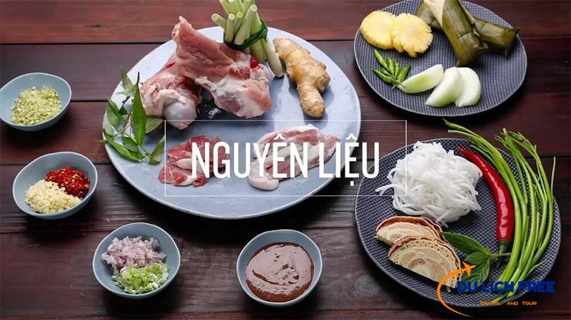 Các nguyên liệu cần chuẩn bị khi nấu bún bò Huế